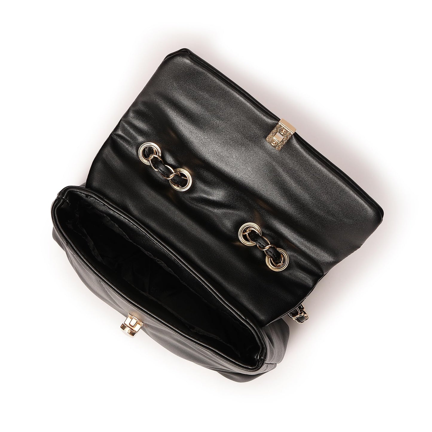 Fastrack Quilted Sling Bag For Women, Girls and Ladies | with Push Lock Closure | Unique Metal & PU Sling Straps | Ladies Purse Handbag | Slings for Casual Carry