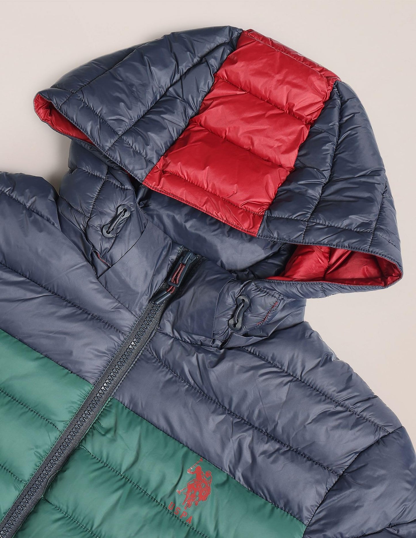 U.S. Polo Assn. Detachable Hood Colour Block Jacket