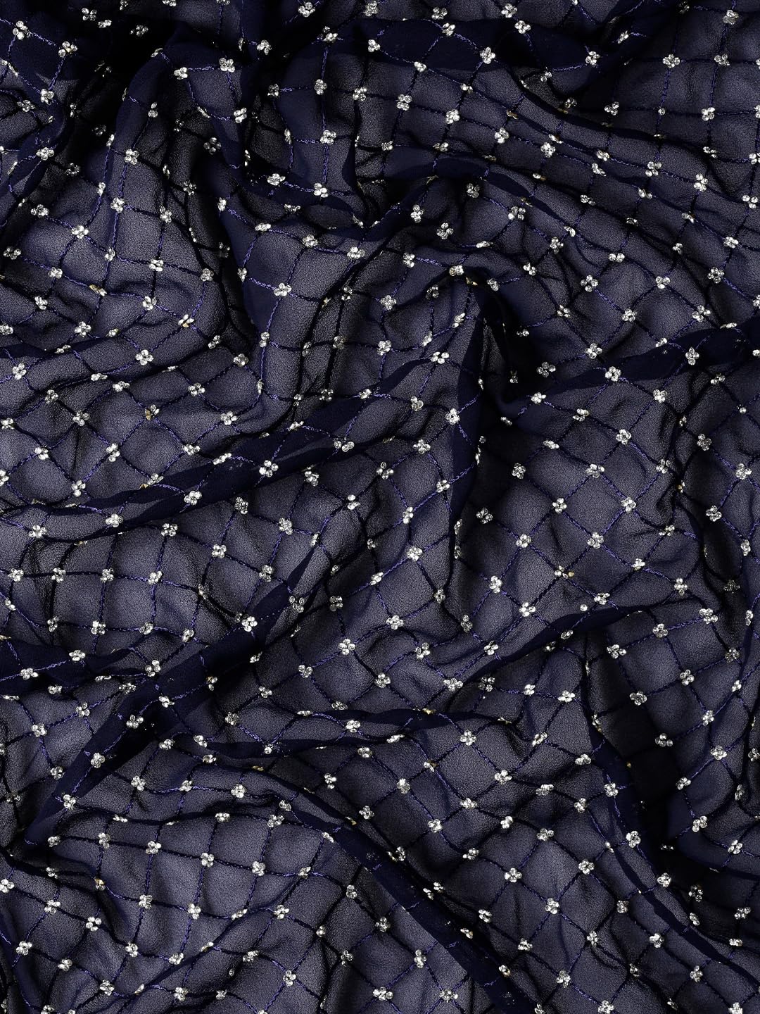 MOHEY Women's Georgette Hand|Stone|Thread Saree