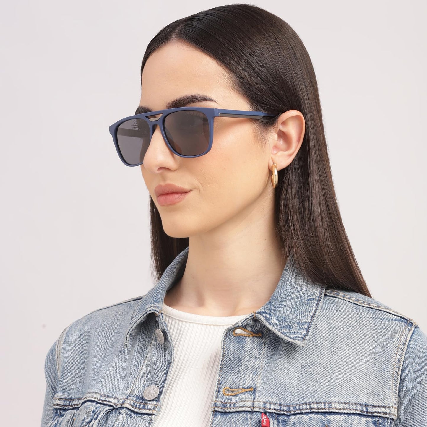 VINCENT CHASE EYEWEAR By Lenskart|Full Rim Square Branded Latest And Stylish Sunglasses|Polarized And 100% Uv Protected|Men & Women|Large|Vc S12644, Blue