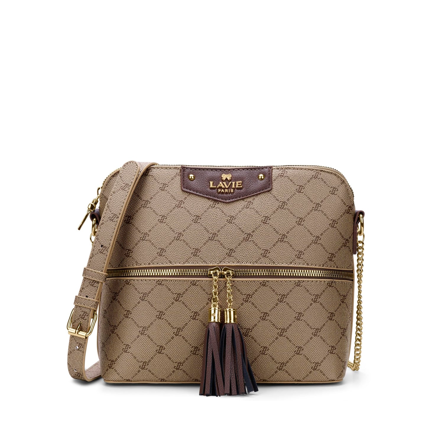 LAVIE PARIS Women's Alfie Tassel Monogram Crossbody Sling Bag | Ladies Purse Handbag | Gift for Women