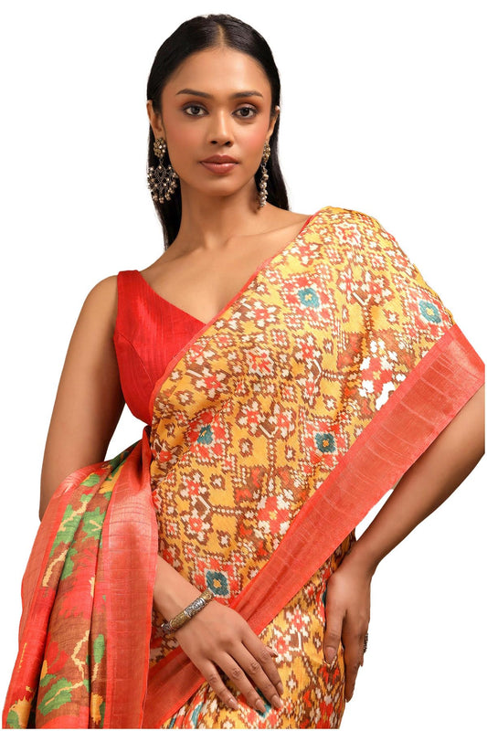 Soch Womens Multicolour Art Silk Pochampally Saree