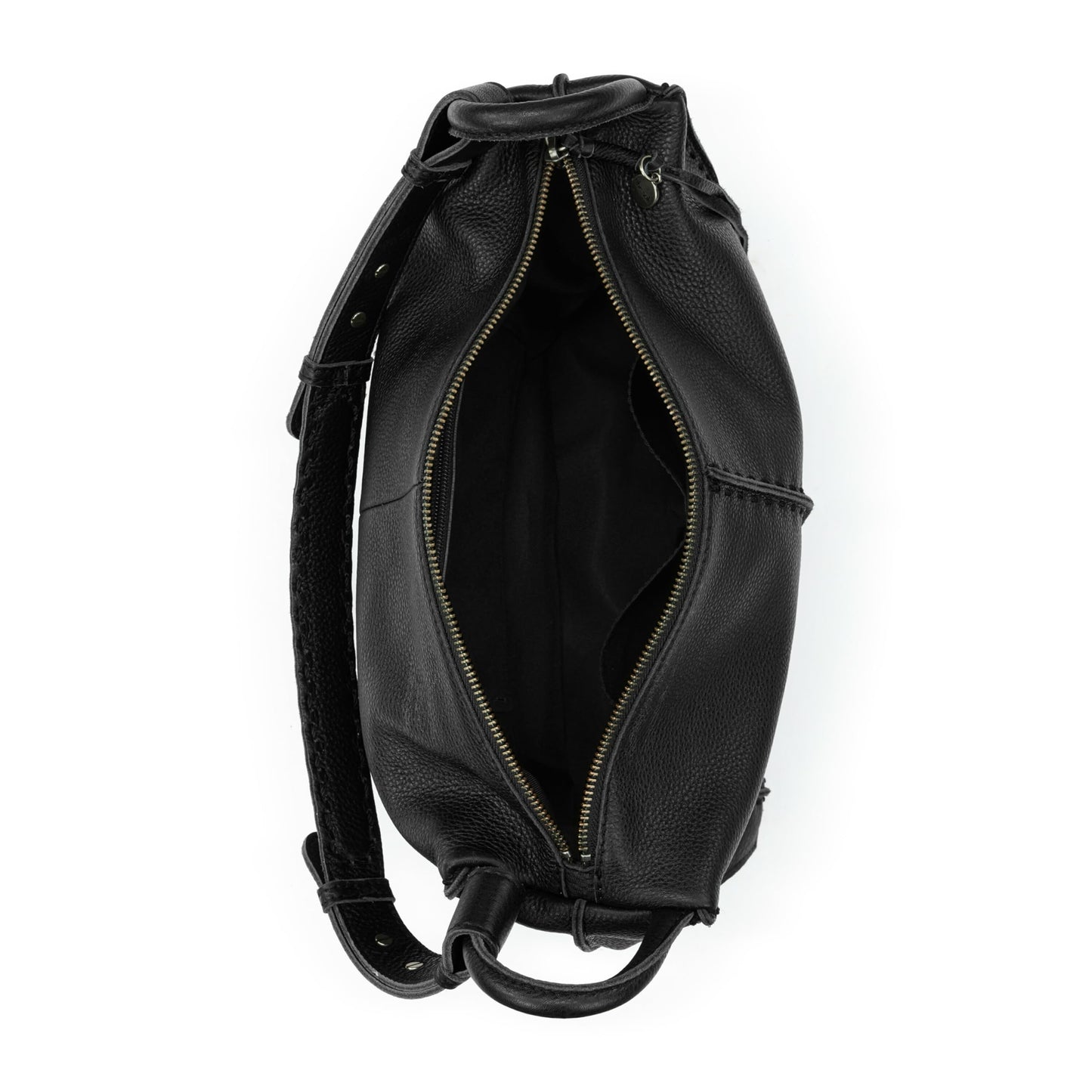 The Sak Los Feliz Hobo in Leather, Lined, Roomy Shoulder Purse, Black, Black, Medium, Black, M, Los Feliz Hobo
