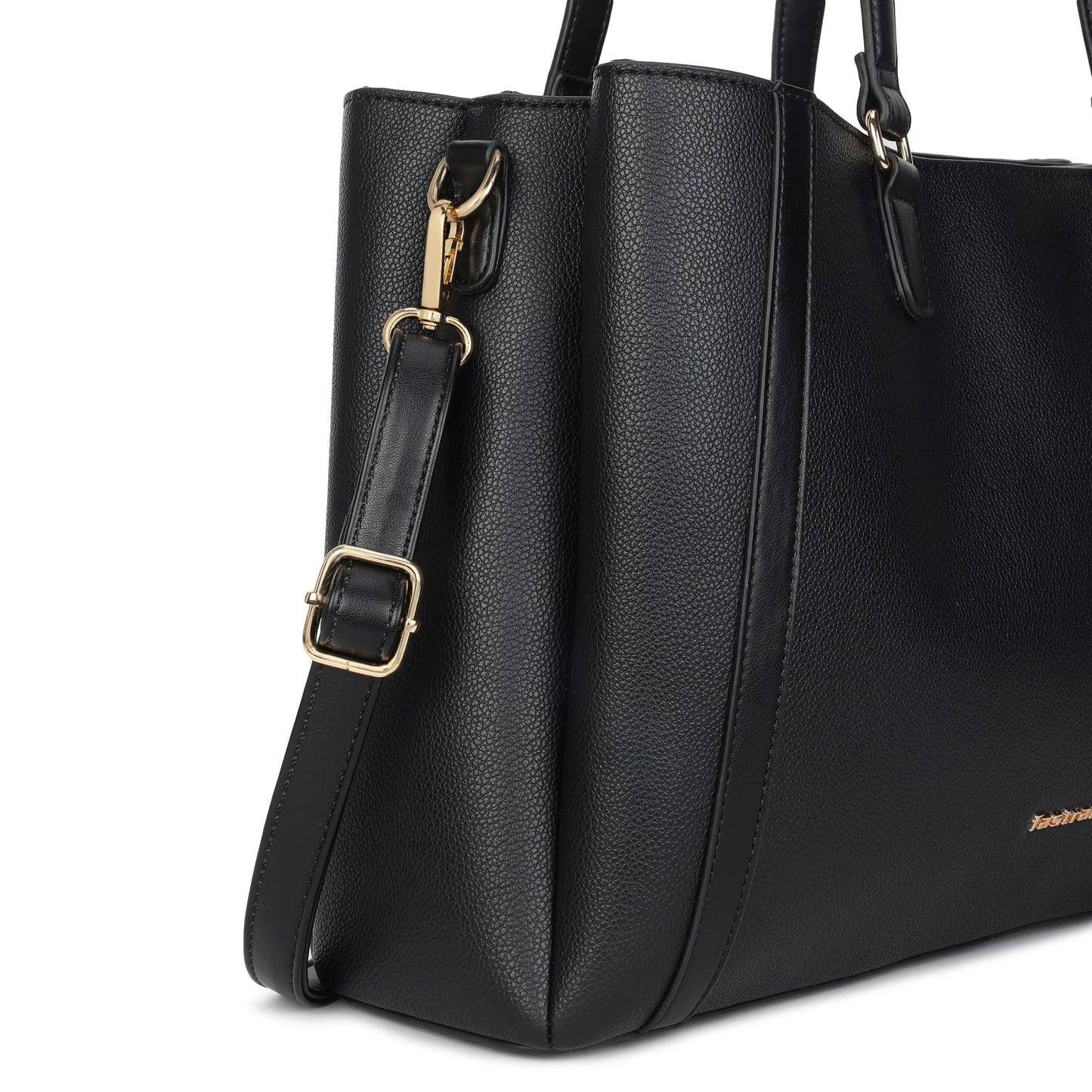 Fastrack PowerEdge Tote | Pebbled Faux-Leather Women’s Laptop Bag | 14-Inch Laptop Compartment, 3 Spacious Sections & Detachable Strap | Work, Travel & Everyday Tote