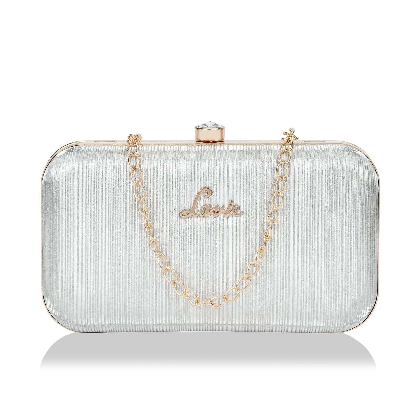 Lavie Women's Shimmer Oval Frame Clutch | Ladies Purse Handbag