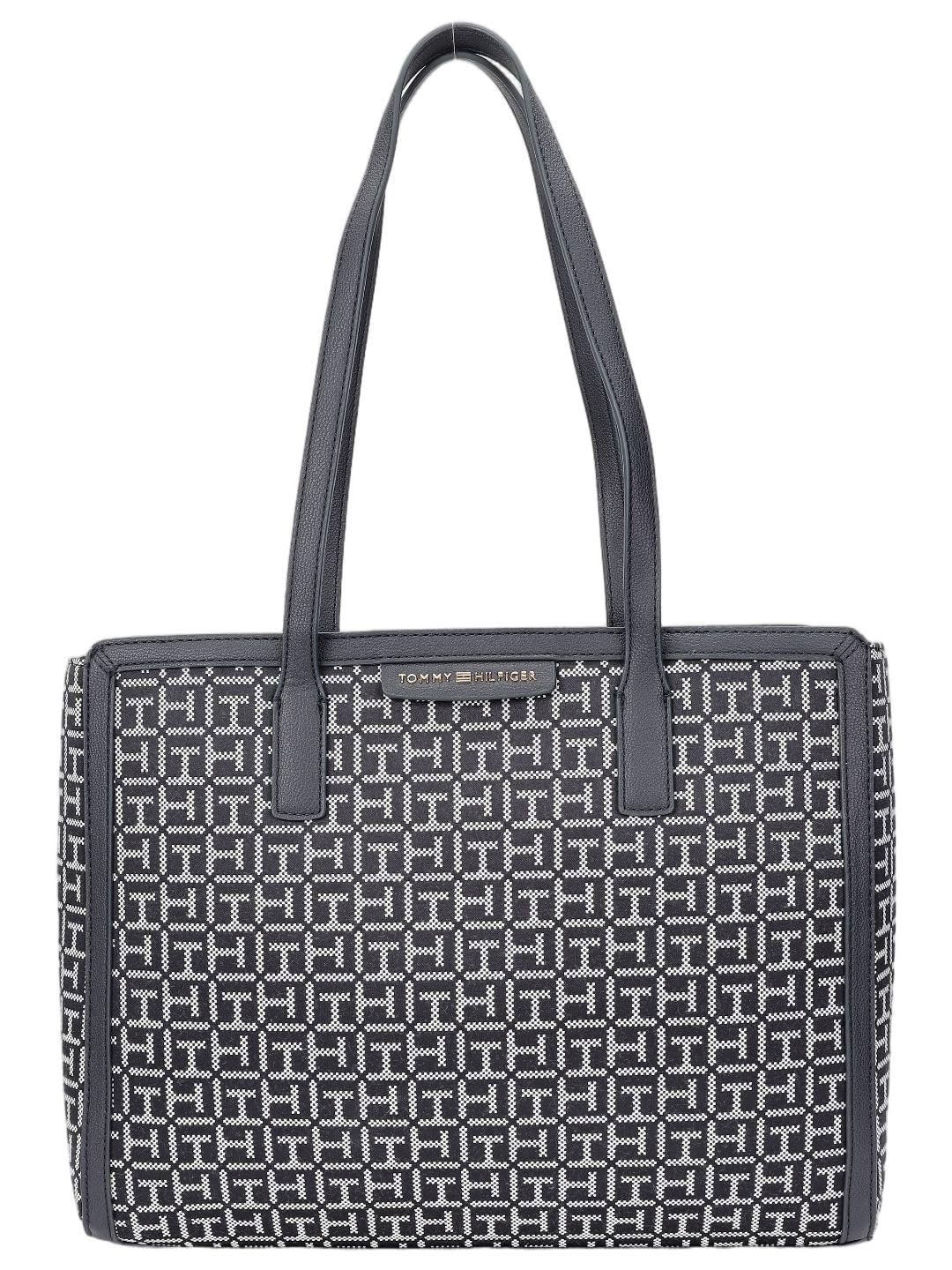 Tommy Hilfiger Logo Blue Polyester Tote Bag