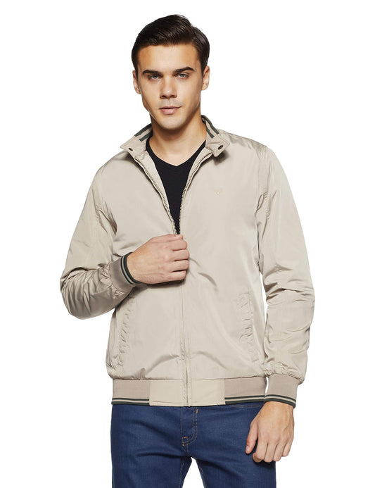 Allen Solly Men's Regular Jacket (ASJKOBOPJ62517_Light Beige_3XL)