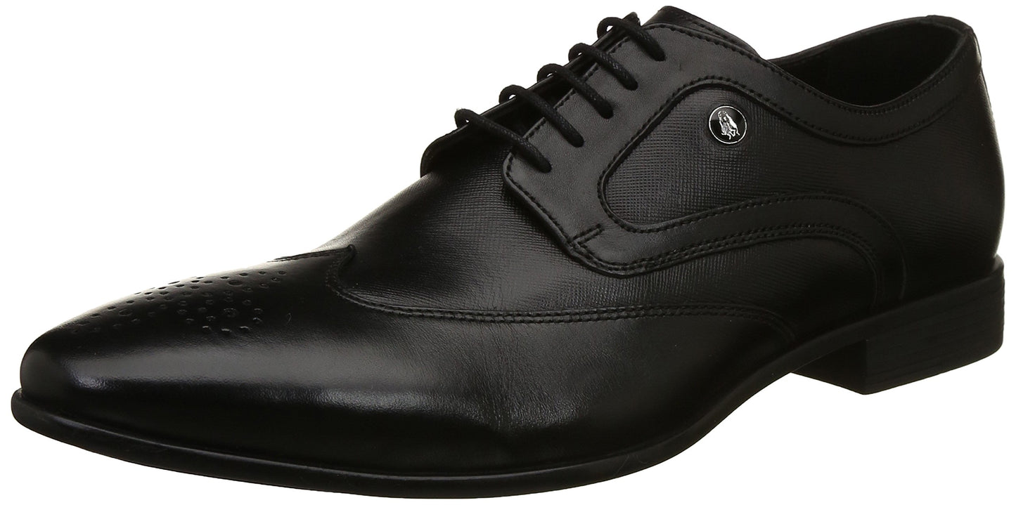 Hush Puppies Men Swanky Derby Black Leather Formal Shoes-6 (8246743060_8246743)