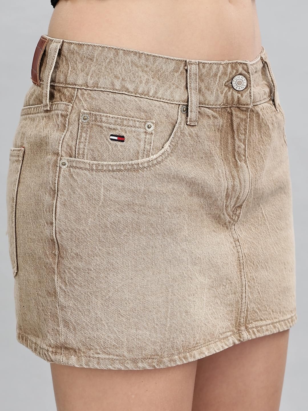 Solid Cotton Blue Skirt