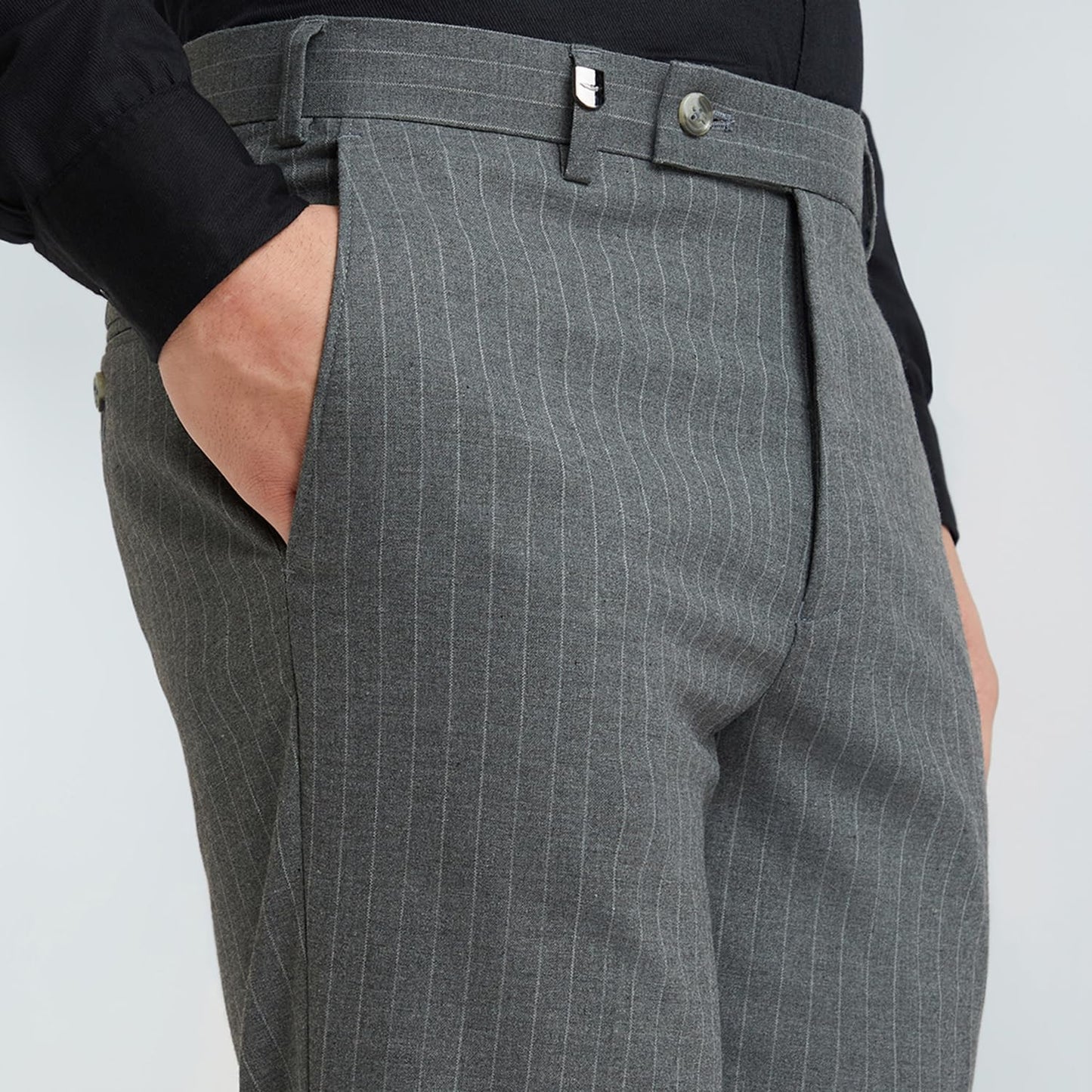 PARK AVENUE Men's Skinny Pants (PMTQ07017-G7_Dark Grey