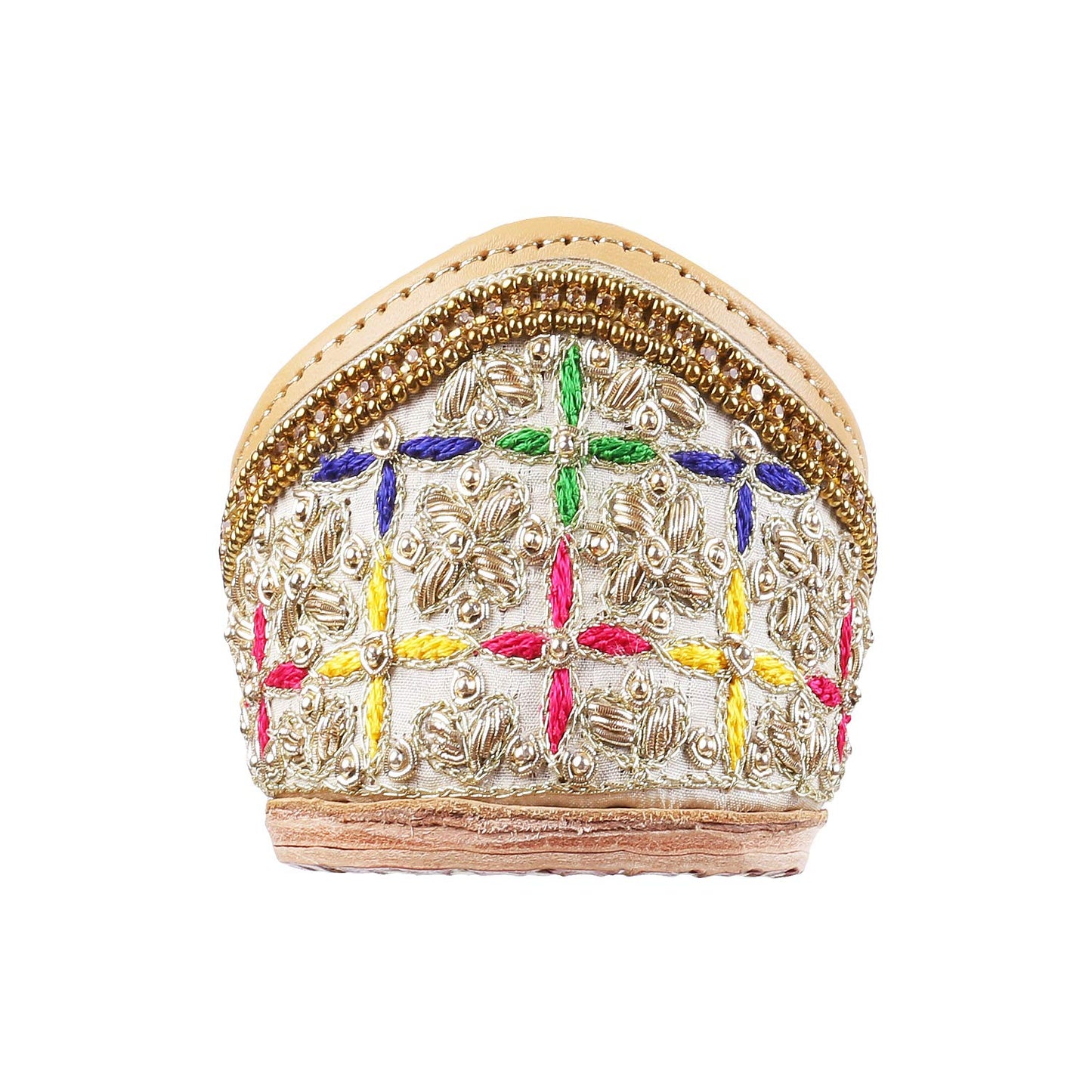 Metro Women Beige Beaded Sandals (35-3676-20-37) Size (4 UK/India (37EU))