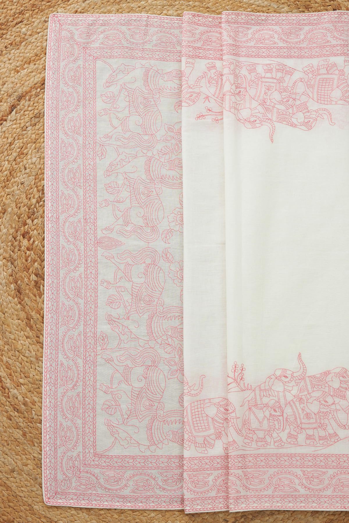 Soch Womens Peach Silk Shimmer Embroidered Dupatta With Zari