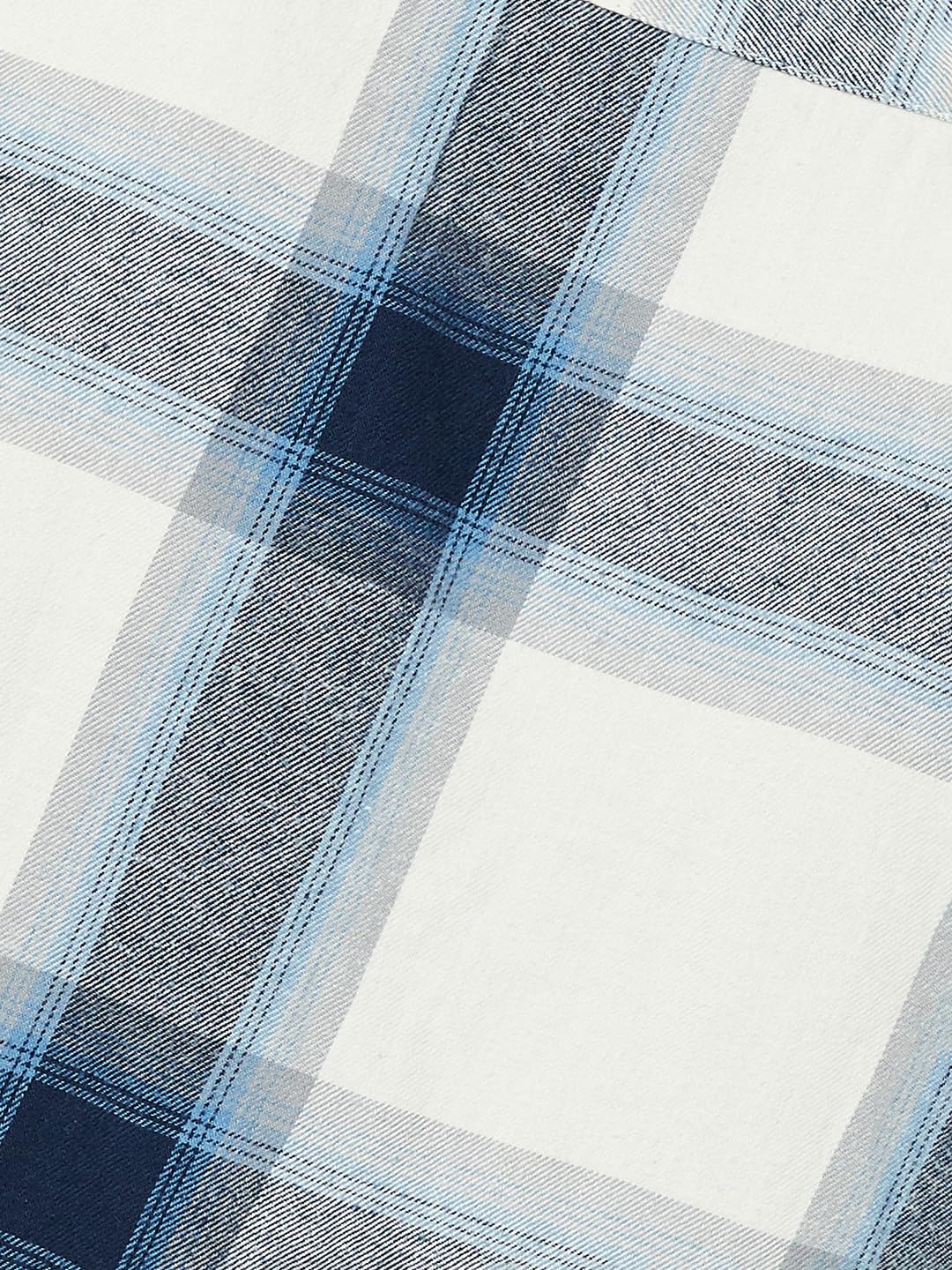 Max URB_N Men Checked Regular Fit Shirt (Blue_L)