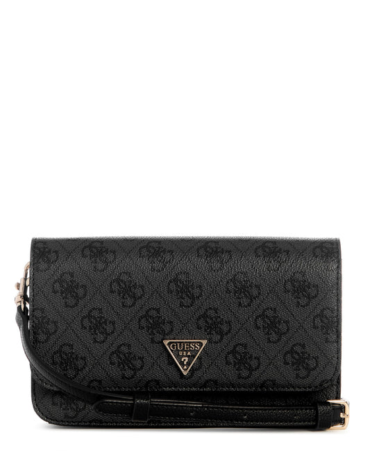 GUESS Noelle II Crossbody Flap Organizer, Coal Logo, Coal Logo, One Size