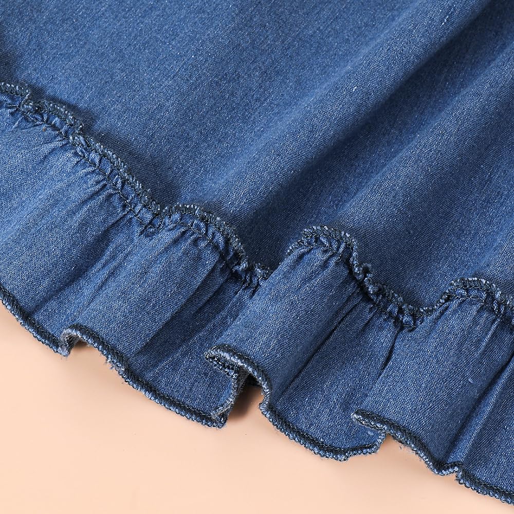 Hoscotch Girls Solid Blue Sleeveless Short Set