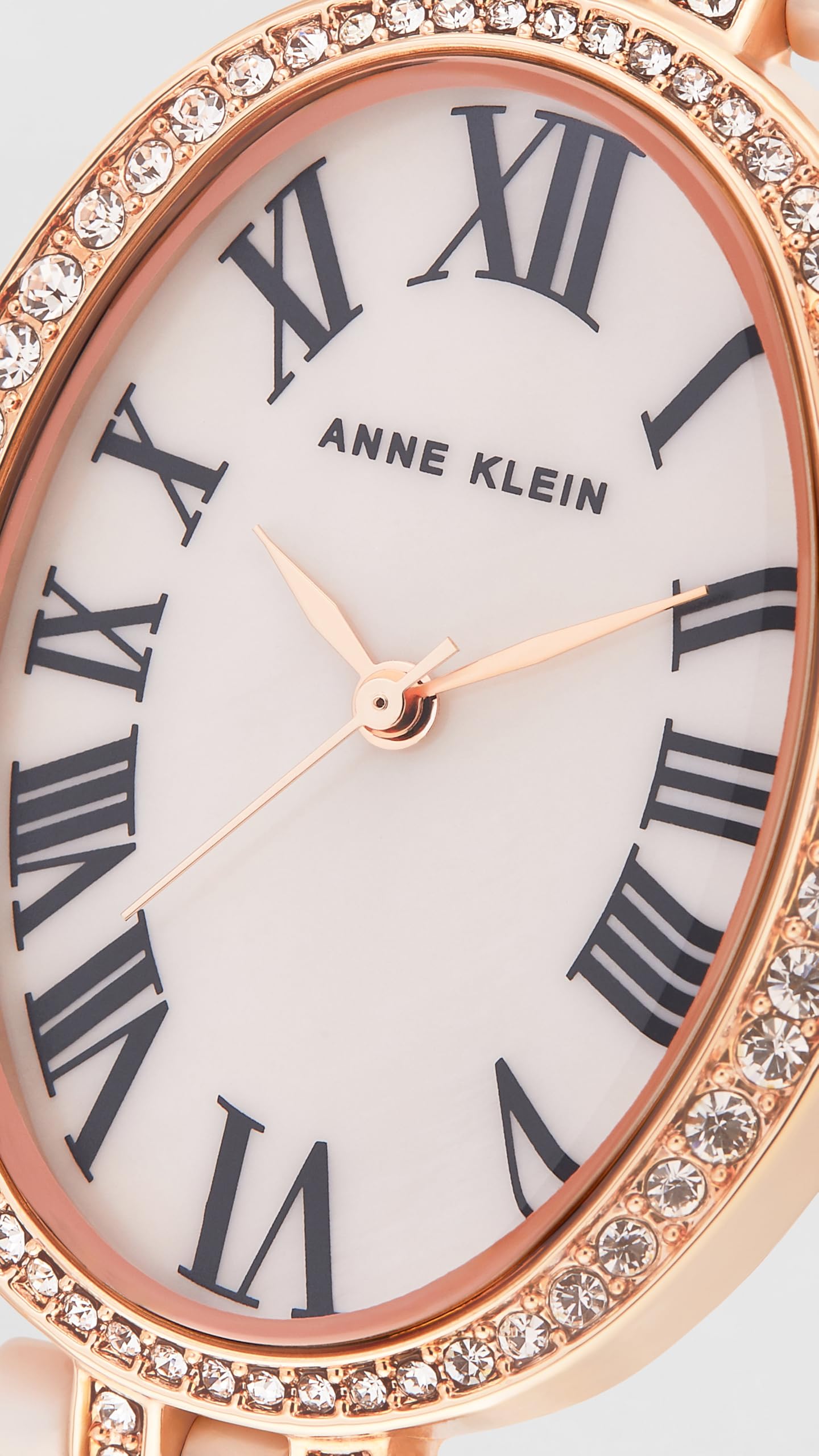 Anne Klein Quartz Analog Pink Dial Rose Gold with Pink Ceramic Strap Watch for Women