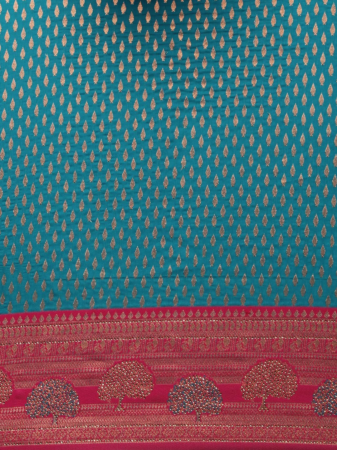 MOHEY Green Art Silk EMBROIDERY|Stone|Zari Weave Saree for Women