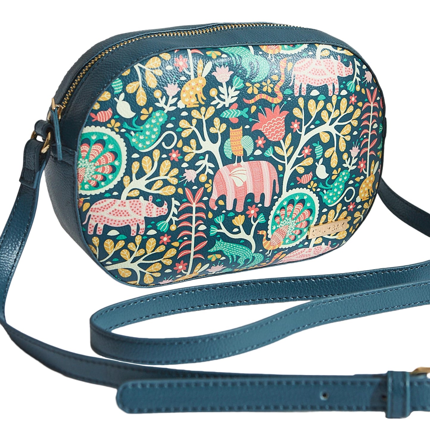 Chumbak Crossbody Sling Bag for Women | Stylish Printed Canvas Box Sling bag | Multipurpose Daily use Bag for Office/College/Travel