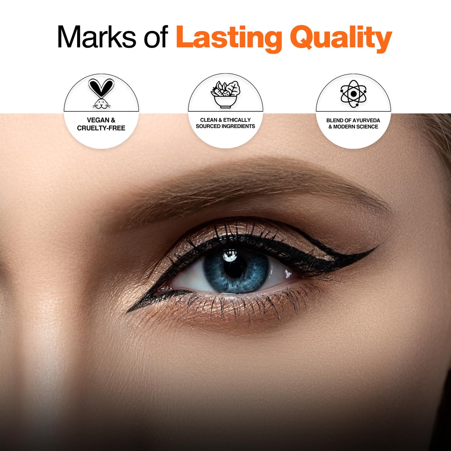 Nourish Mantra All-Day Liquid Eyeliner- 3ml | Formulated with Argan Oil, Vitamin E & Glycerine | Eyeliner is smudgeproof, Waterproof & Long Lasting with Matte Finish | Black Color