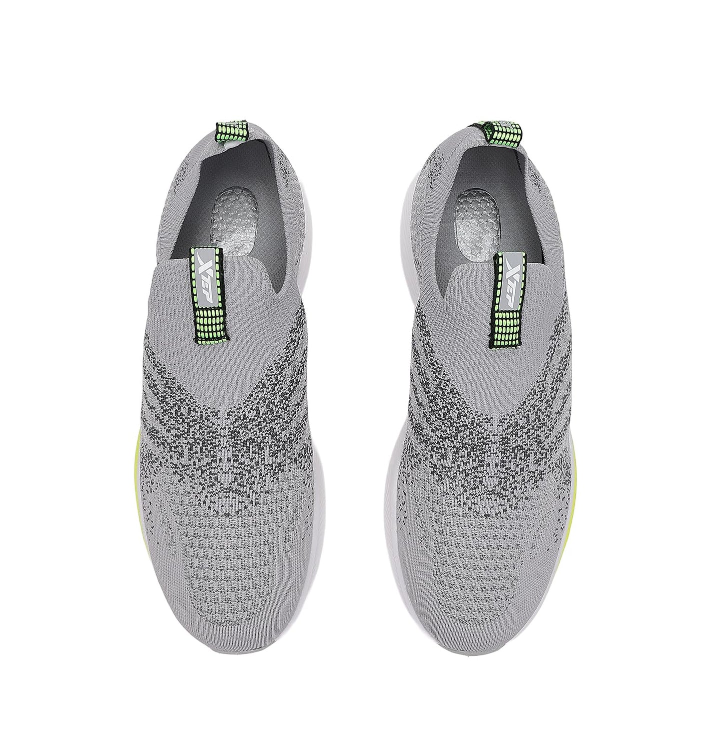 XTEP Running Shoes for Men Mass Life Series Lightweight with Airgel Insole for Superior Shock Absorption(Lt. Grey,Size 8)