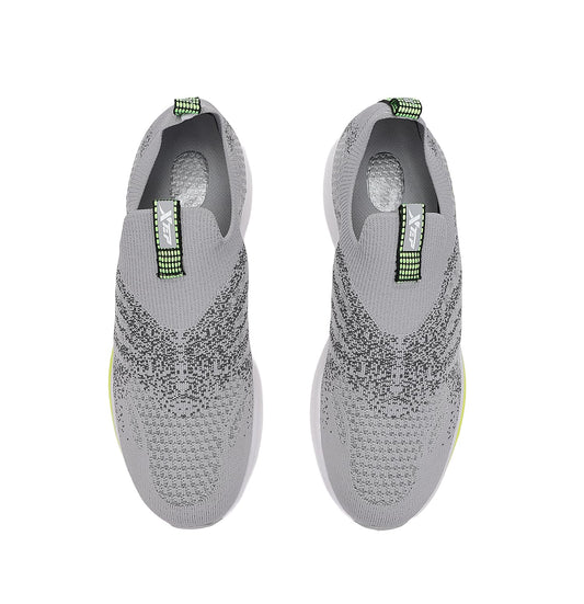 XTEP Running Shoes for Men Mass Life Series Lightweight with Airgel Insole for Superior Shock Absorption(Lt. Grey,Size 8)