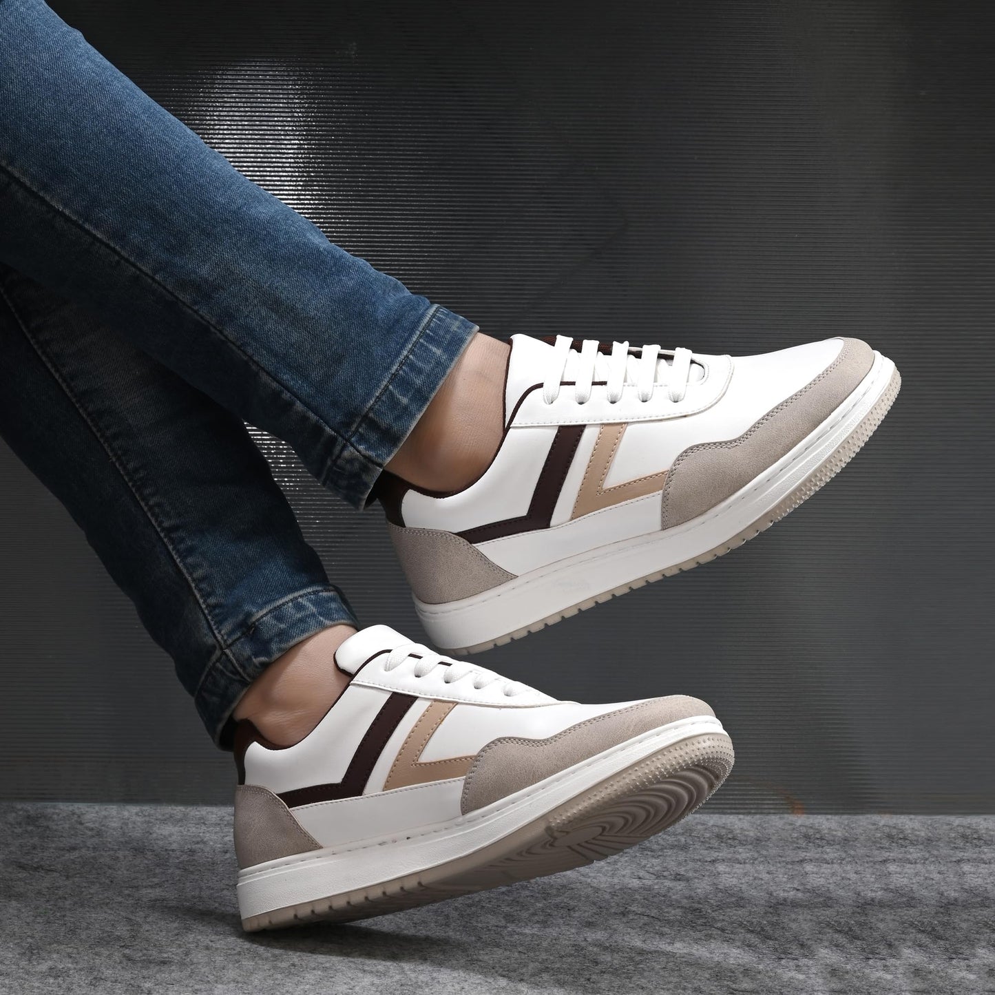 Cruiser Sneaker for Men | Ultimate Comfort & Style with Soft Cushioned Insole | Trendy Lace-Up Design for Casual Outfits & Everyday Wear 2629_CHICKU_9 UK