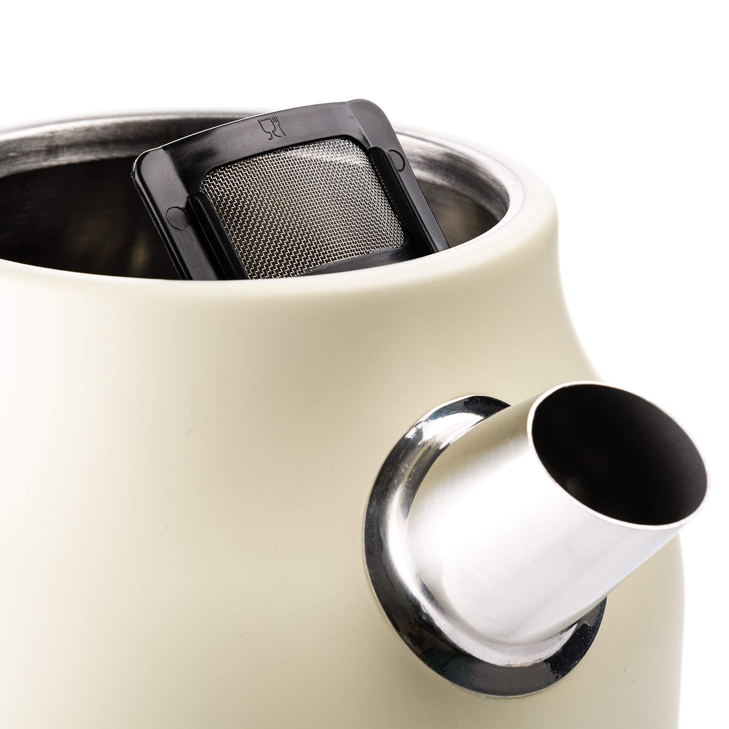 Westinghouse 1.7L 2200W Retro Series Electric Kettle | Fast Boil, Water Boiler For Hot Drinks, Quiet Boil & Detachable Filter | Temperature & Water Level Indicator | 2 Years Warranty (White)