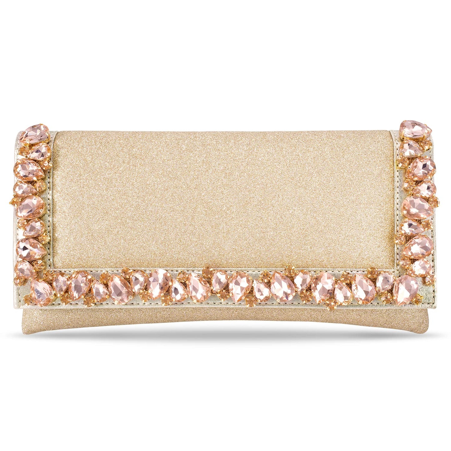 Peora Clutch Golden Purses For Women Wedding Handmade Evening Handbags Party Bridal Clutch (C37C)