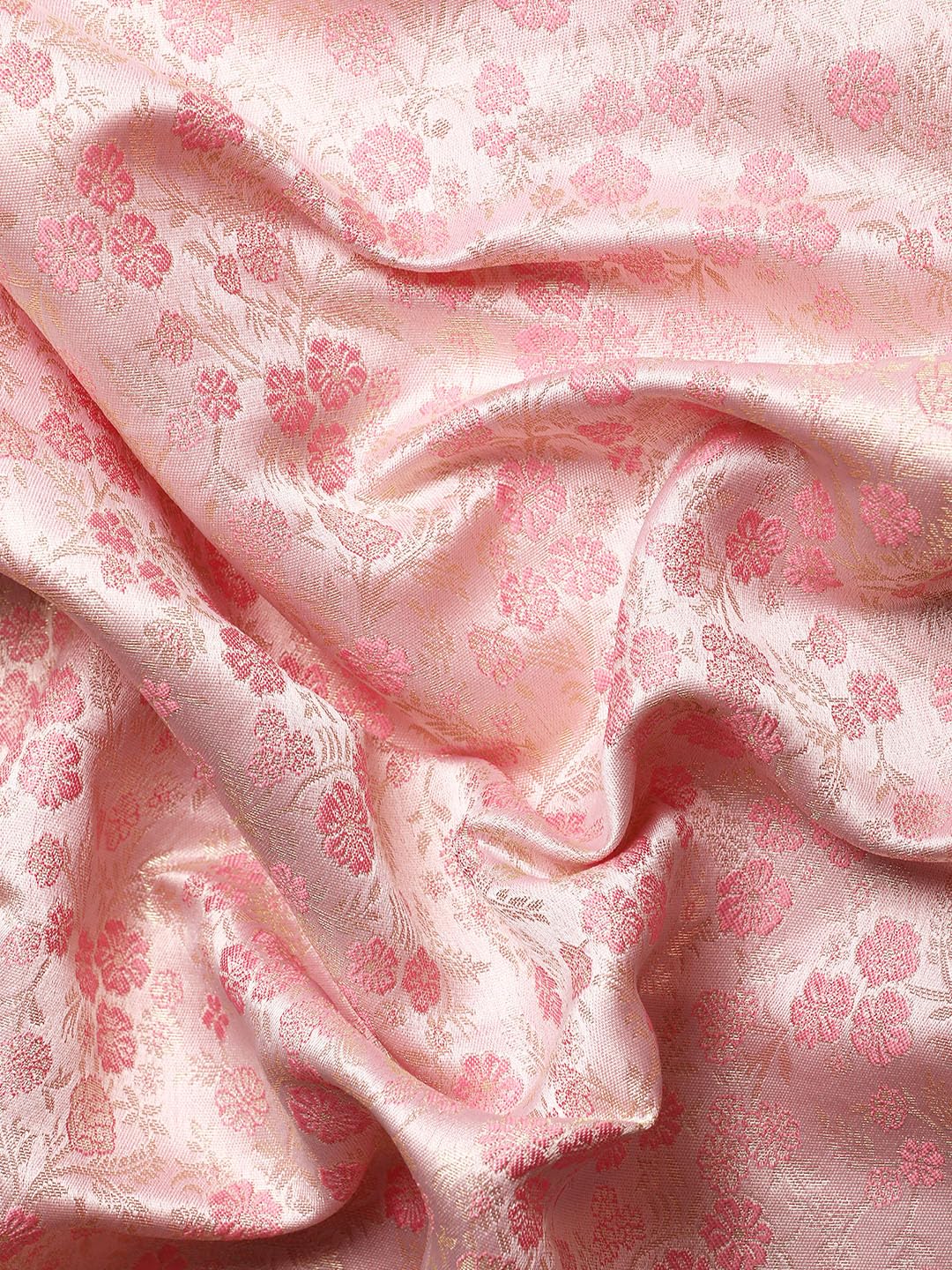 MOHEY Pink Art Silk Mirror Embroidered Saree for Women