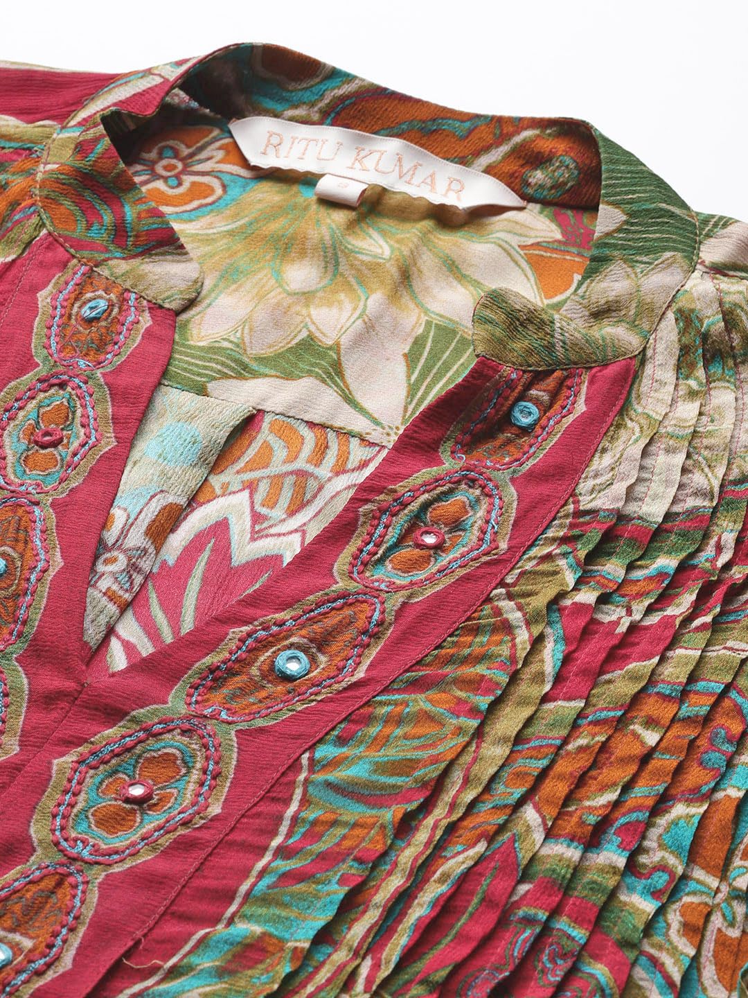 Ritu Kumar Red Floriant Print Kurti