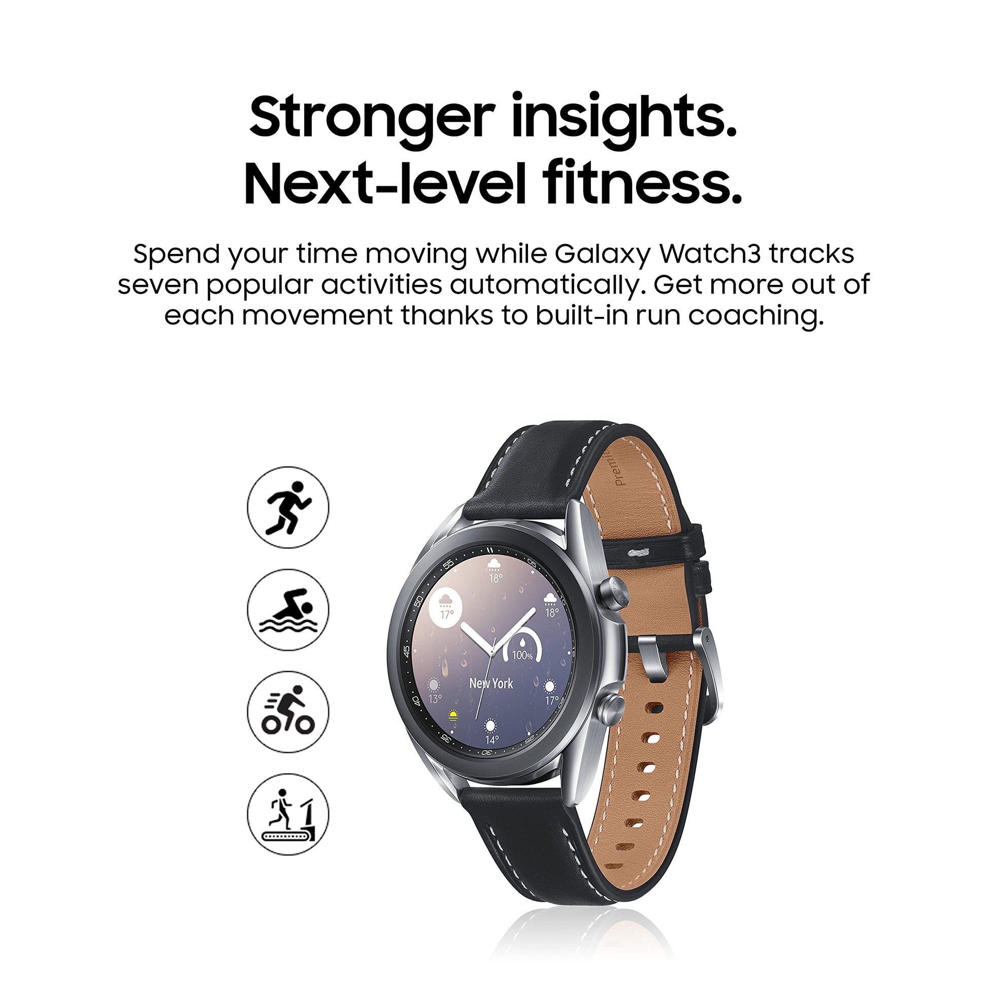 Samsung Galaxy Watch3, 41mm LTE (Mystic Silver) SM-R855FZSAINS