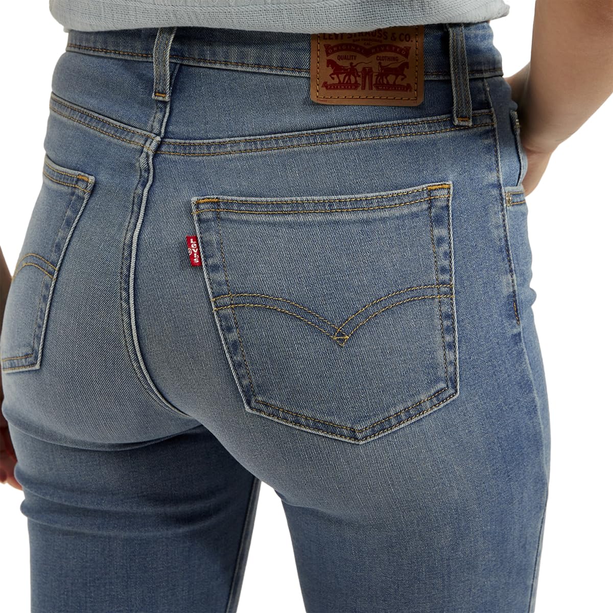 Women's Mid Rise 721 Skinny Blue Jeans