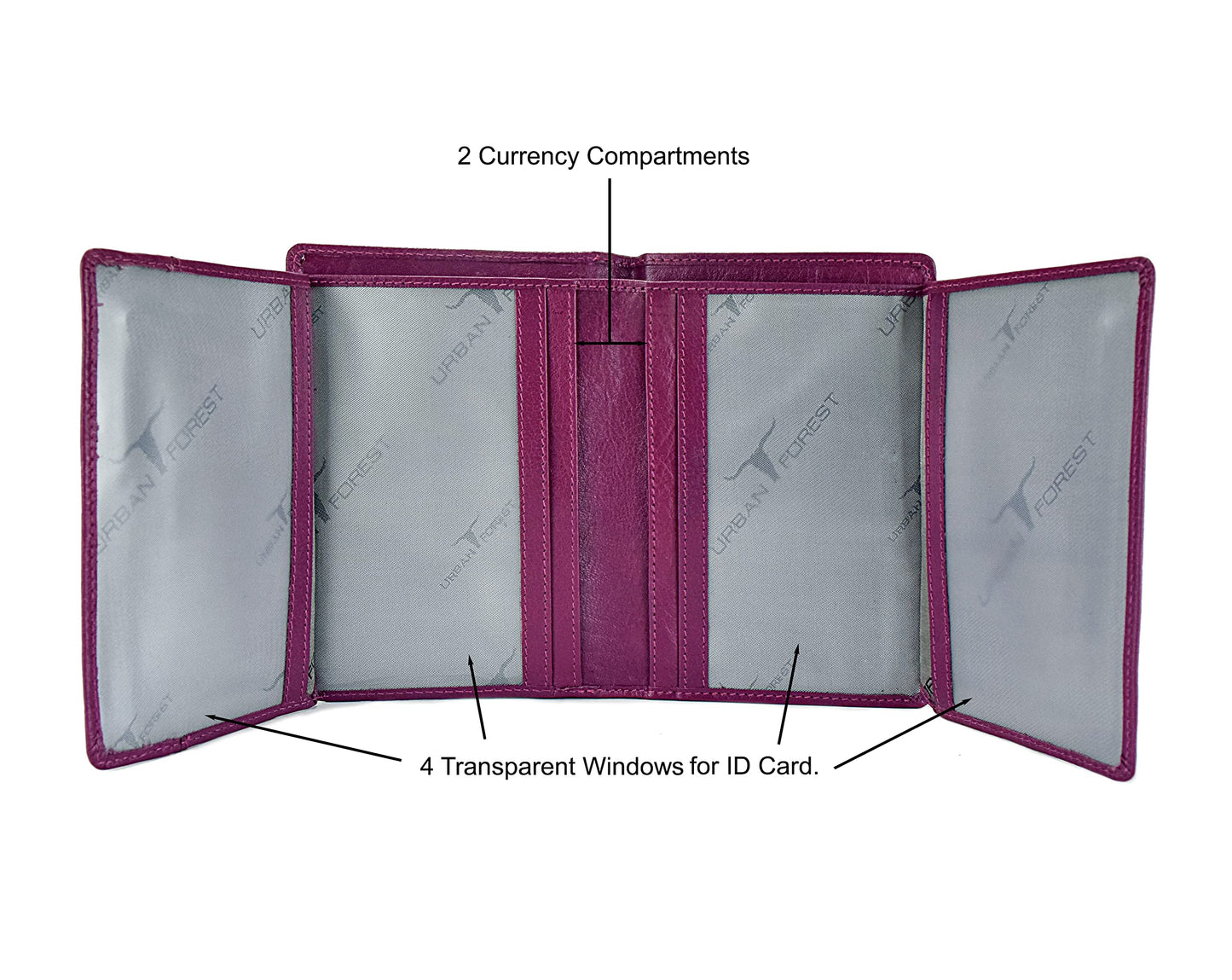 URBAN FOREST Tammy Lilac Leather Wallet Combo Gift Set for Women