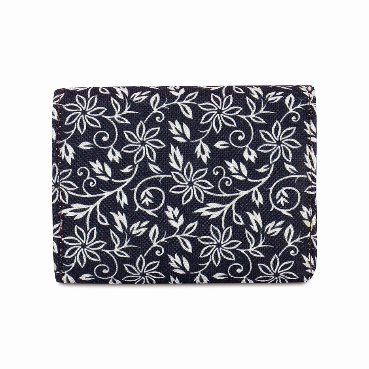 NFI essentials Pack of 2 Small Wallet for Women, Handmade Trifold Mini Wallet for Girls, Vegan Leather & Jute Purse for Female, Card Cash Coin Holder Purse