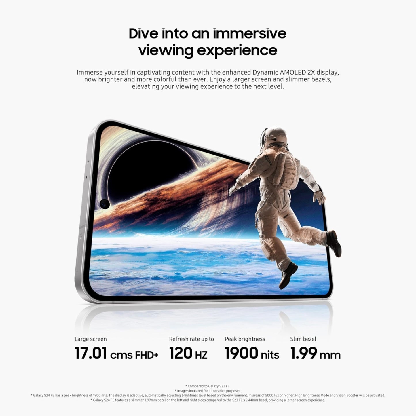 Samsung Galaxy S24 FE 5G AI Smartphone (Mint, 8GB RAM, 128GB Storage)