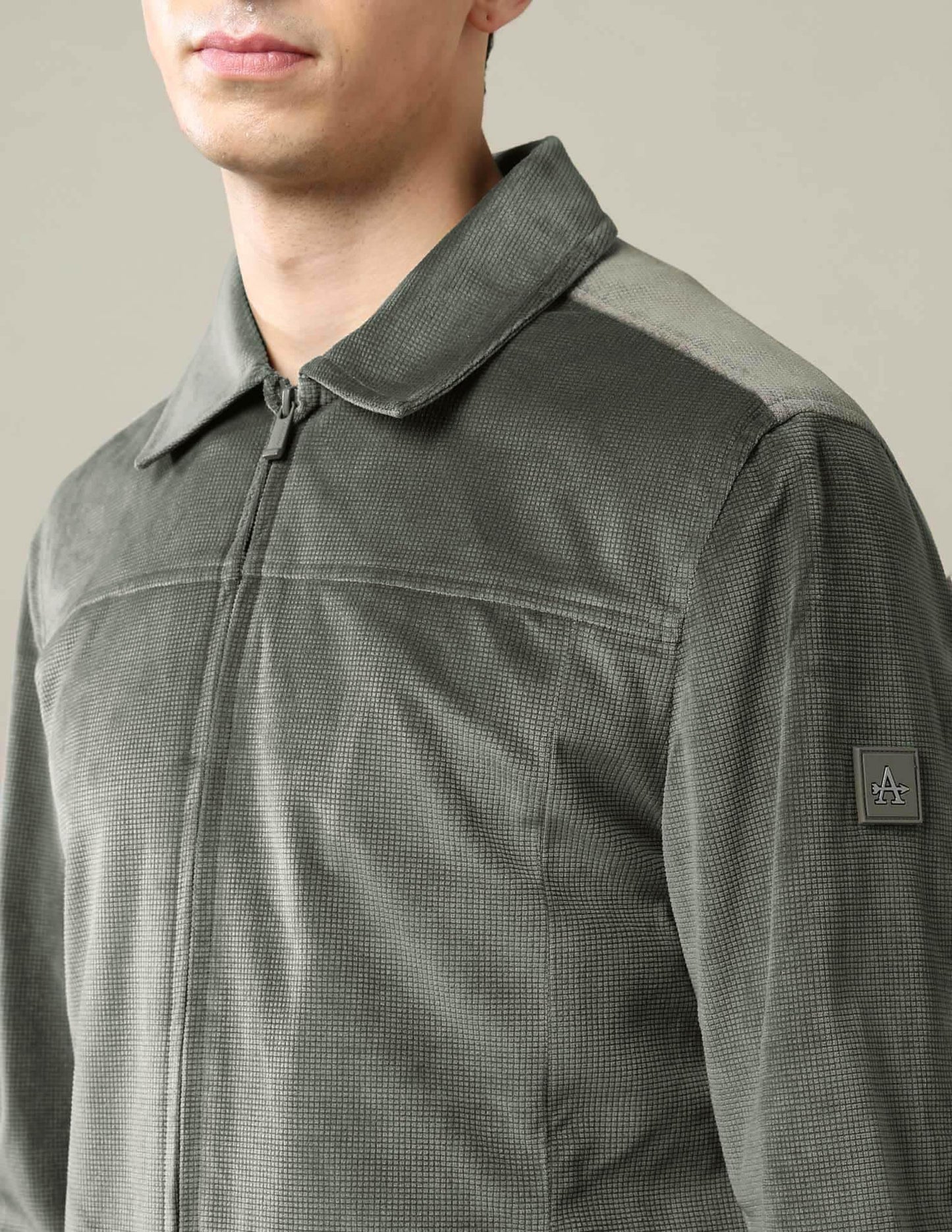 Arrow Men's Textured Regular Fit Jacket