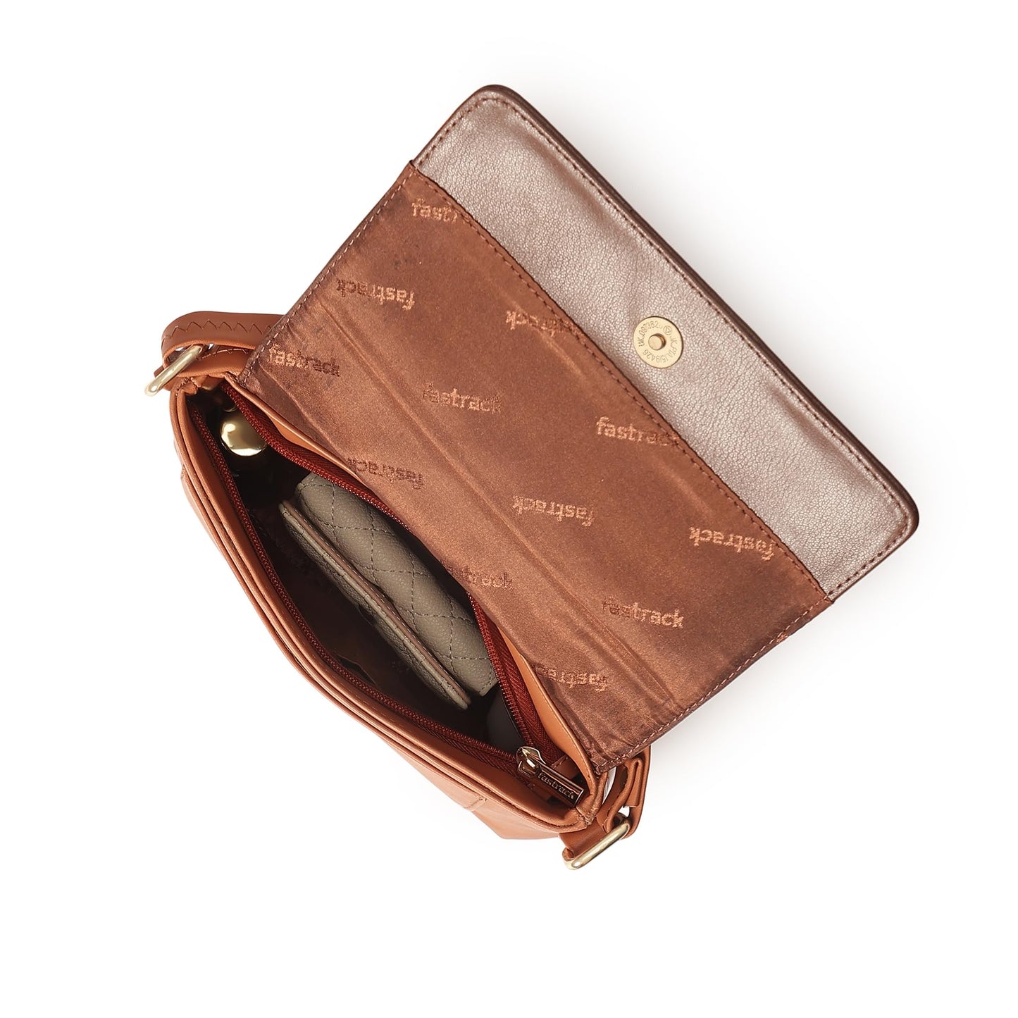 Fastrack Color-Blocked Sling Bag for Women, Girls and Ladies | with Adjustable Strap, Zip Pocket & Magnetic Closure | Ladies Purse Handbag | Slings for Casual Carry