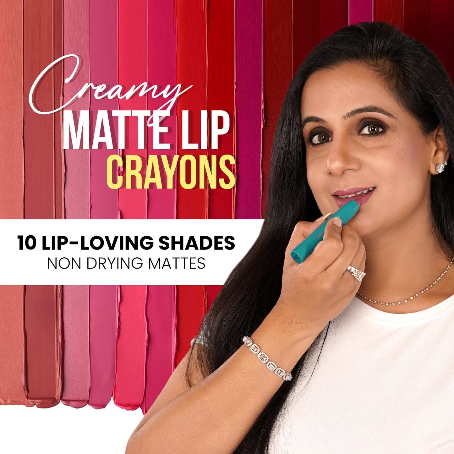 Parul Garg Beauty Creamy Matte Lip Crayon | Soft Matte & Hydrating Formula with Almond Oil & Vitamin E | Rich Pigment & Comfortable Wear | 100% Vegan (Iconic)