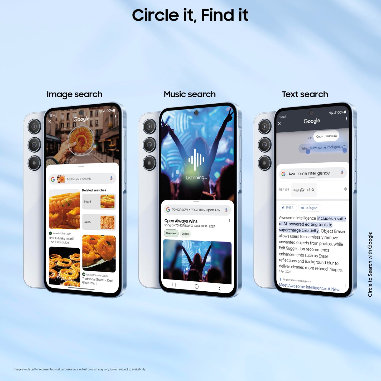 Samsung Galaxy A55 5G (Awesome Iceblue, 8GB RAM, 256GB Storage) | Metal Frame | 50 MP Main Camera (OIS) | Nightography | IP67 | Corning Gorilla Glass Victus+ | sAMOLED with Vision Booster