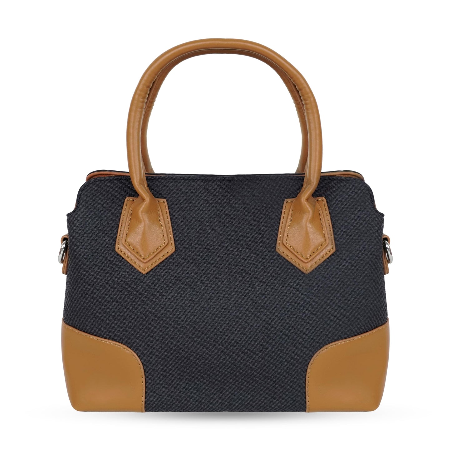 Storite Stylish Blue & Brown Small Leather Handbag for Women’s Everyday Use (25x11x17 cm)