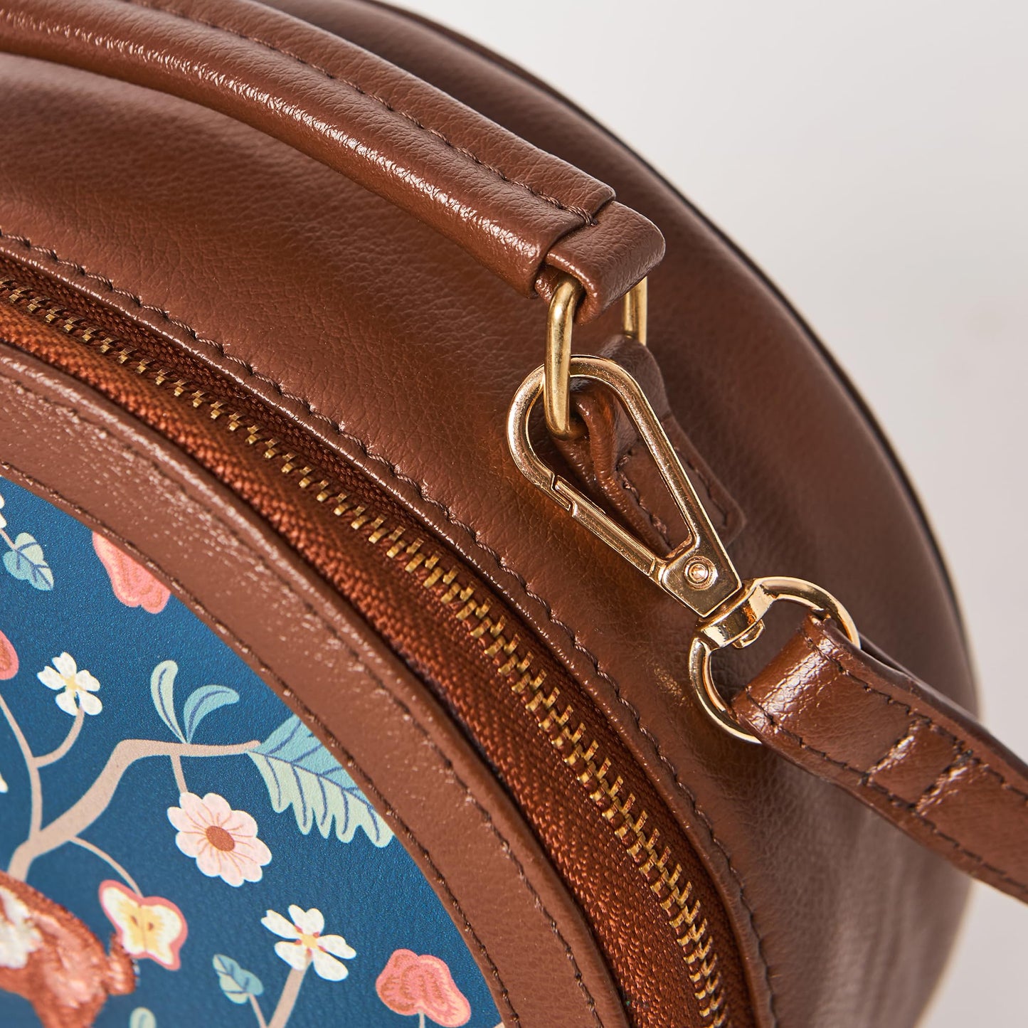 Chumbak Vienna Crossbody Bag, 2.2L, Tan, PU Outer with Polyester Lining, Stylish Small Sling Bag for Women, Kashmir Trails Collection