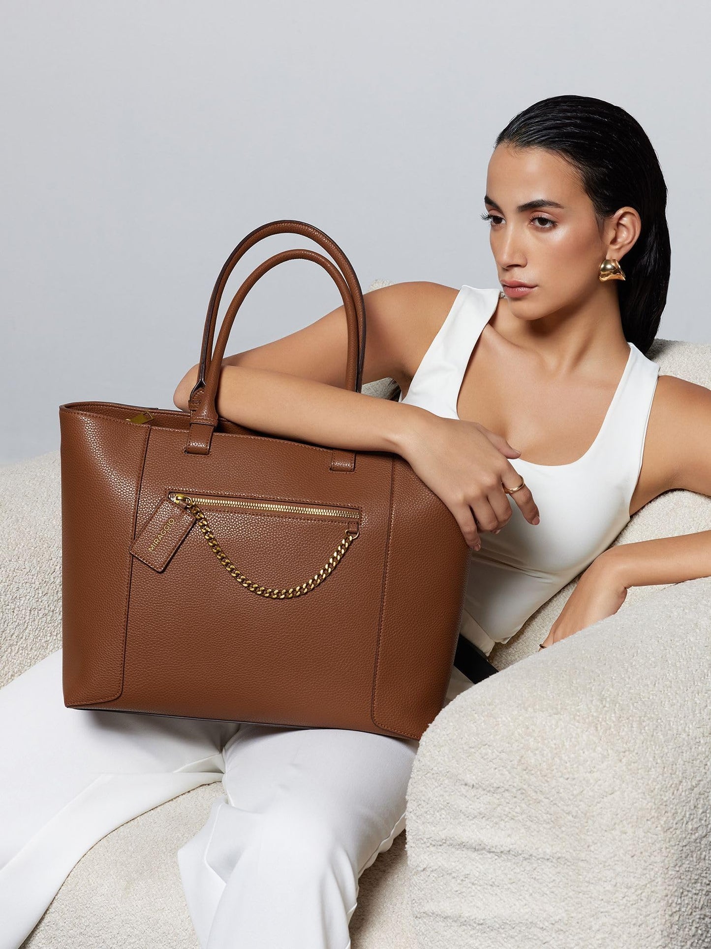 Miraggio Kris Laptop Tote Bag Fits Upto 14 Inch Laptop | Shoulder Bag For Women Office Use | Office Bag For Women Stylish