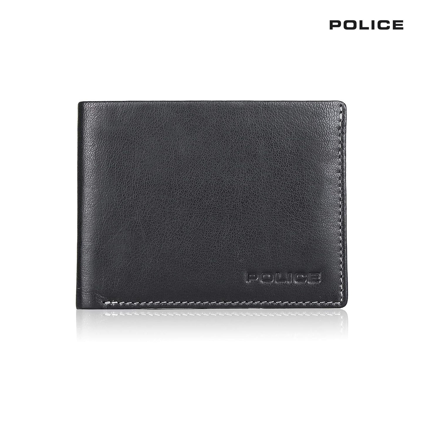 Police Branded Men's Wallet Leather Original | Premium Slim Wallet for Men Stylish Genuine Leather Gents Purse with 8 Card Holder Slots | 2 Slip-in Pockets | Ideal Diwali Gifts - Black