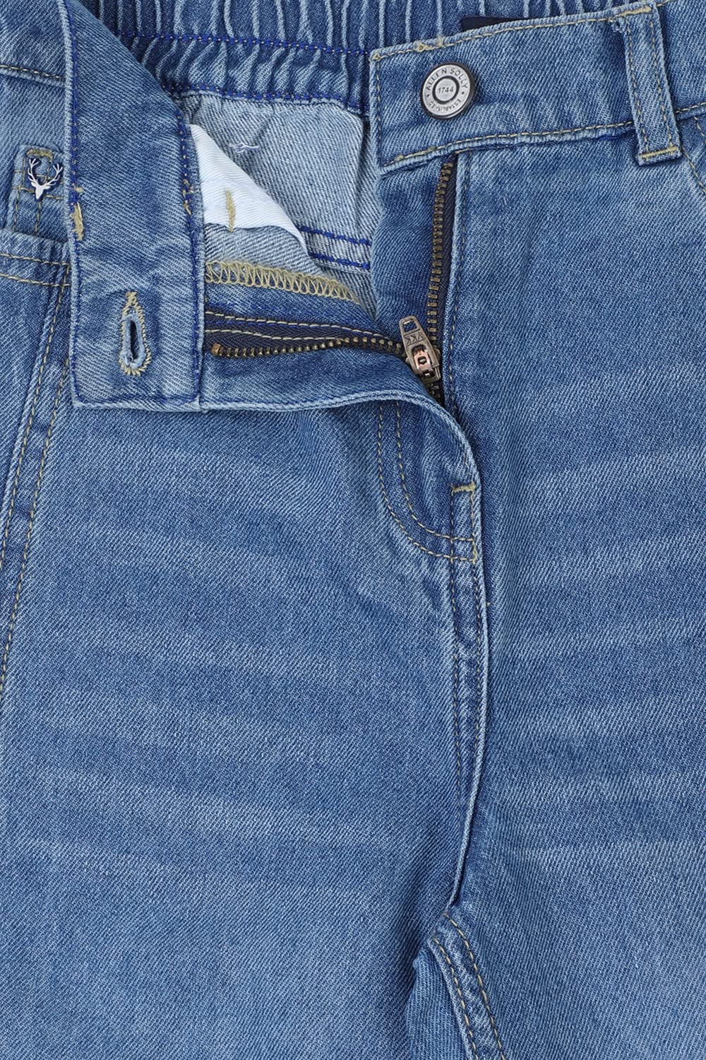 Allen Solly Girl's Regular Pants (AGDNCWLF643613_Blue_7-8Y)