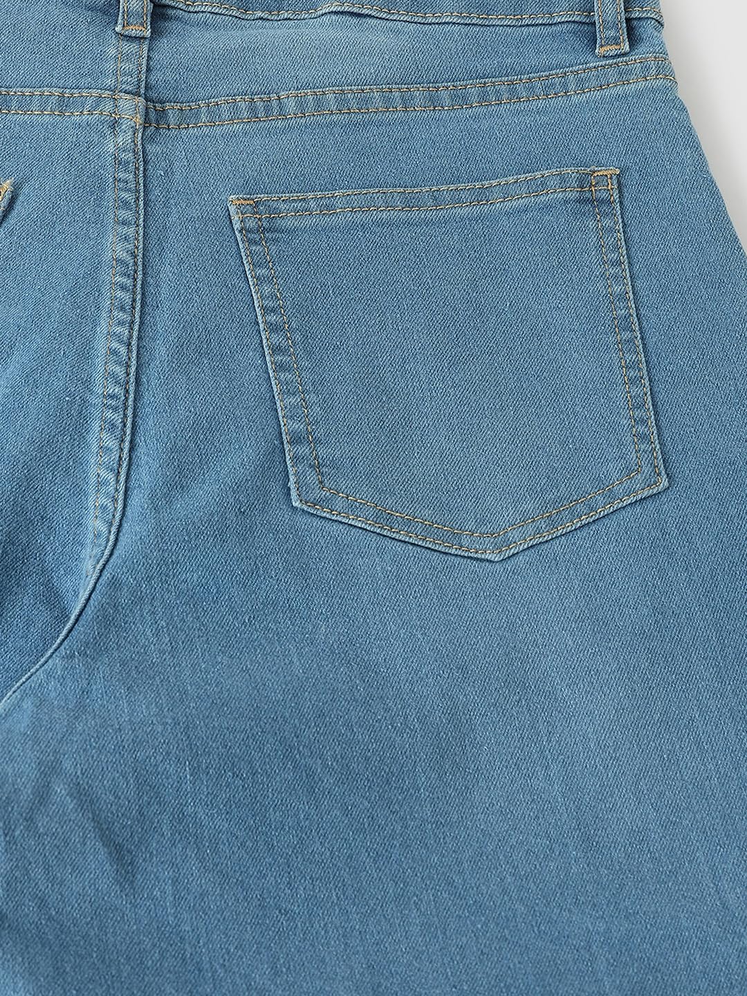 Max Girl's Regular Mid Rise Jeans (P24EFD01A_Light Blue, 14-16 Years