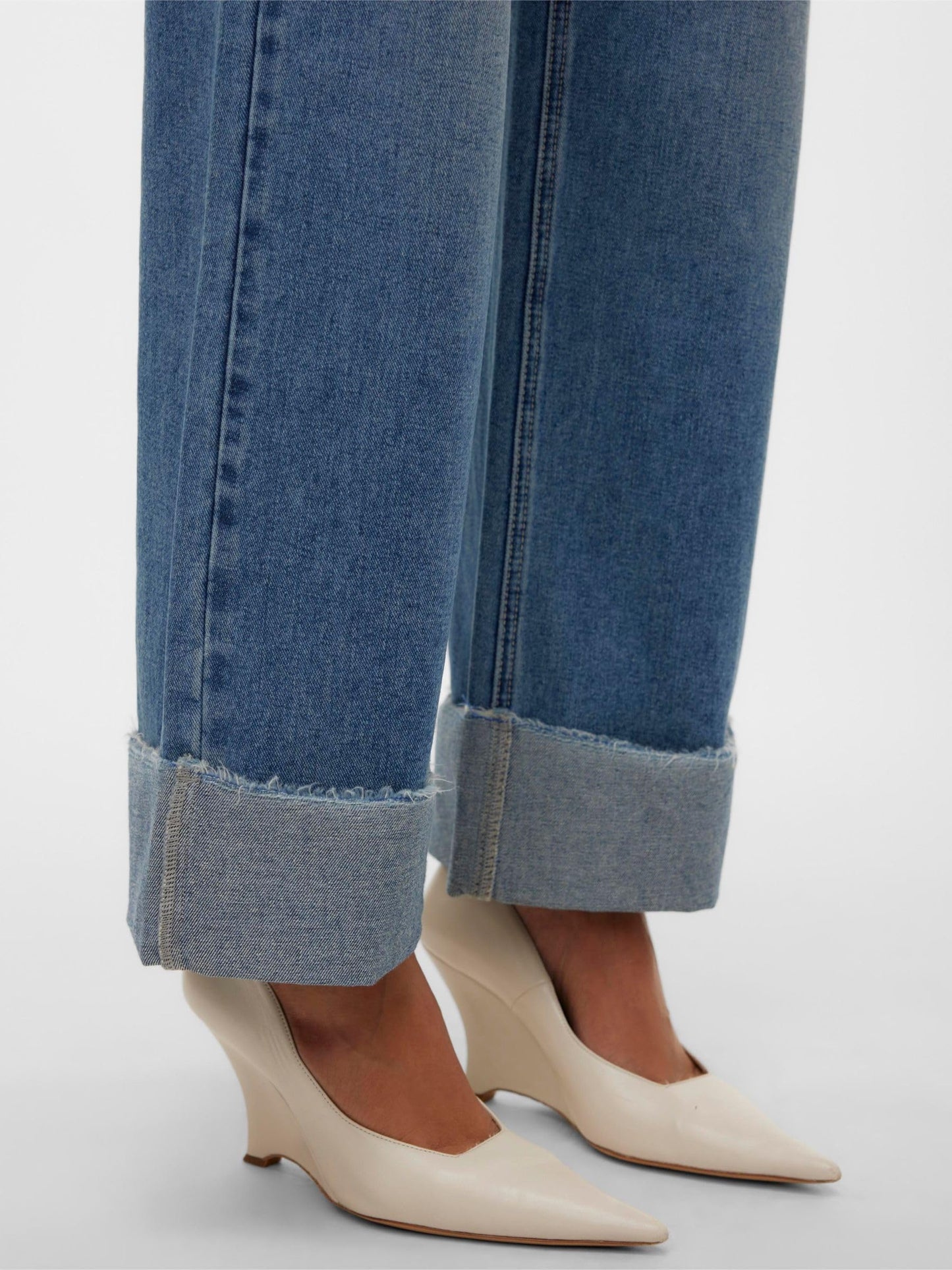 VERO MODA Women Wide Leg High-Rise Blue Jeans