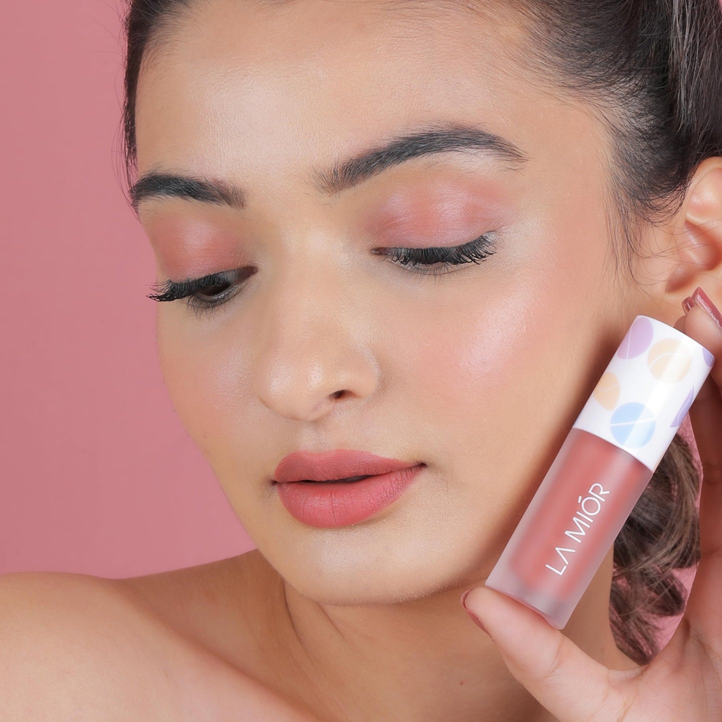 LA MIOR Here To Stay Liquid Blush | Radiant & Satin Finish | 3 in 1 Colour for Cheeks, Lips & Eyes Tint | Long Lasting Natural Glow | Pigmented & Buildable | Enriched with Almond Oil, Jojoba & squalane | Shade - Humble, 5 ML