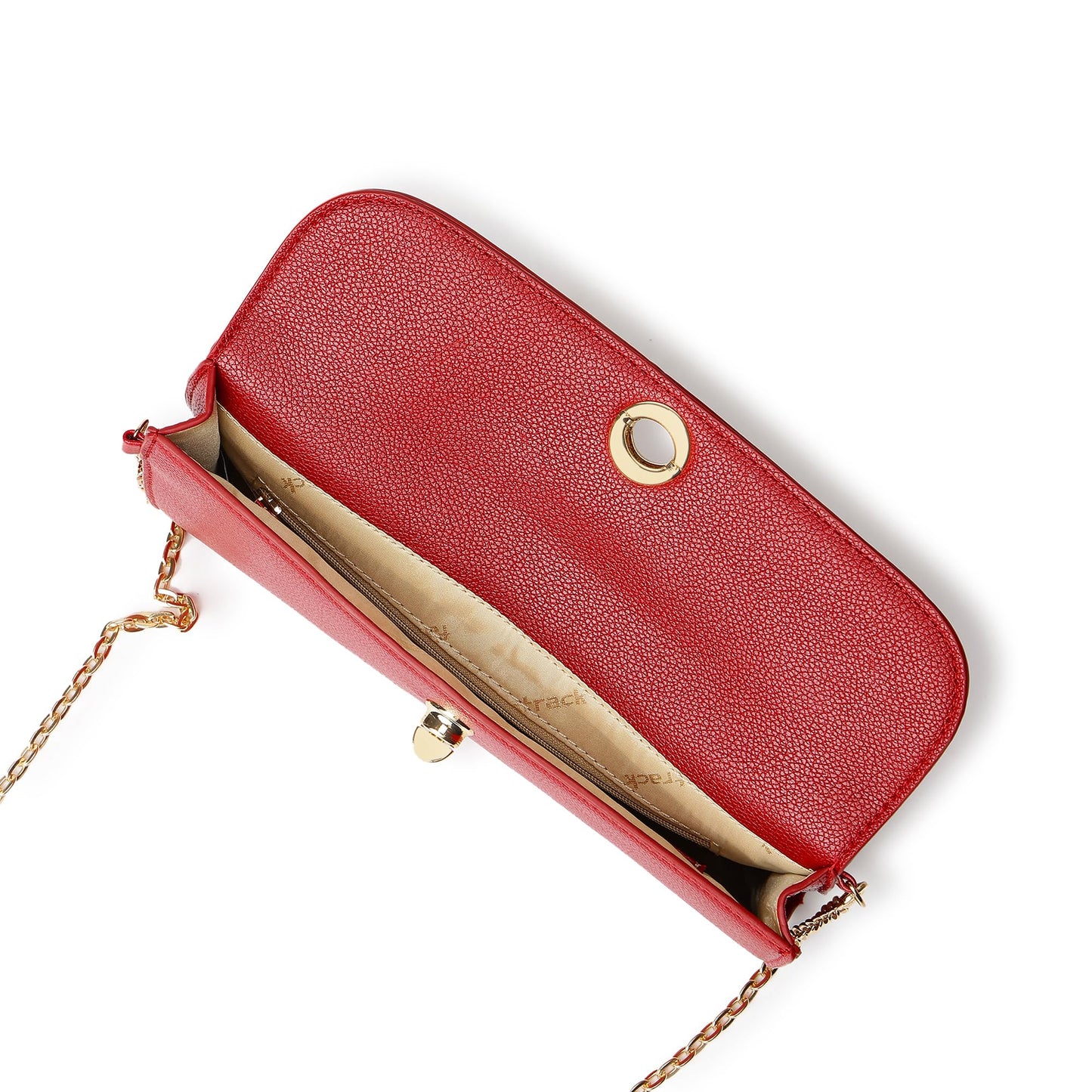 Fastrack Chain Reaction Sling Bag for Women | Medium Size with Flap Closure, Twist Lock and Gold Metal Chain | Stylish Sling Bag for Parties and Casual Outings