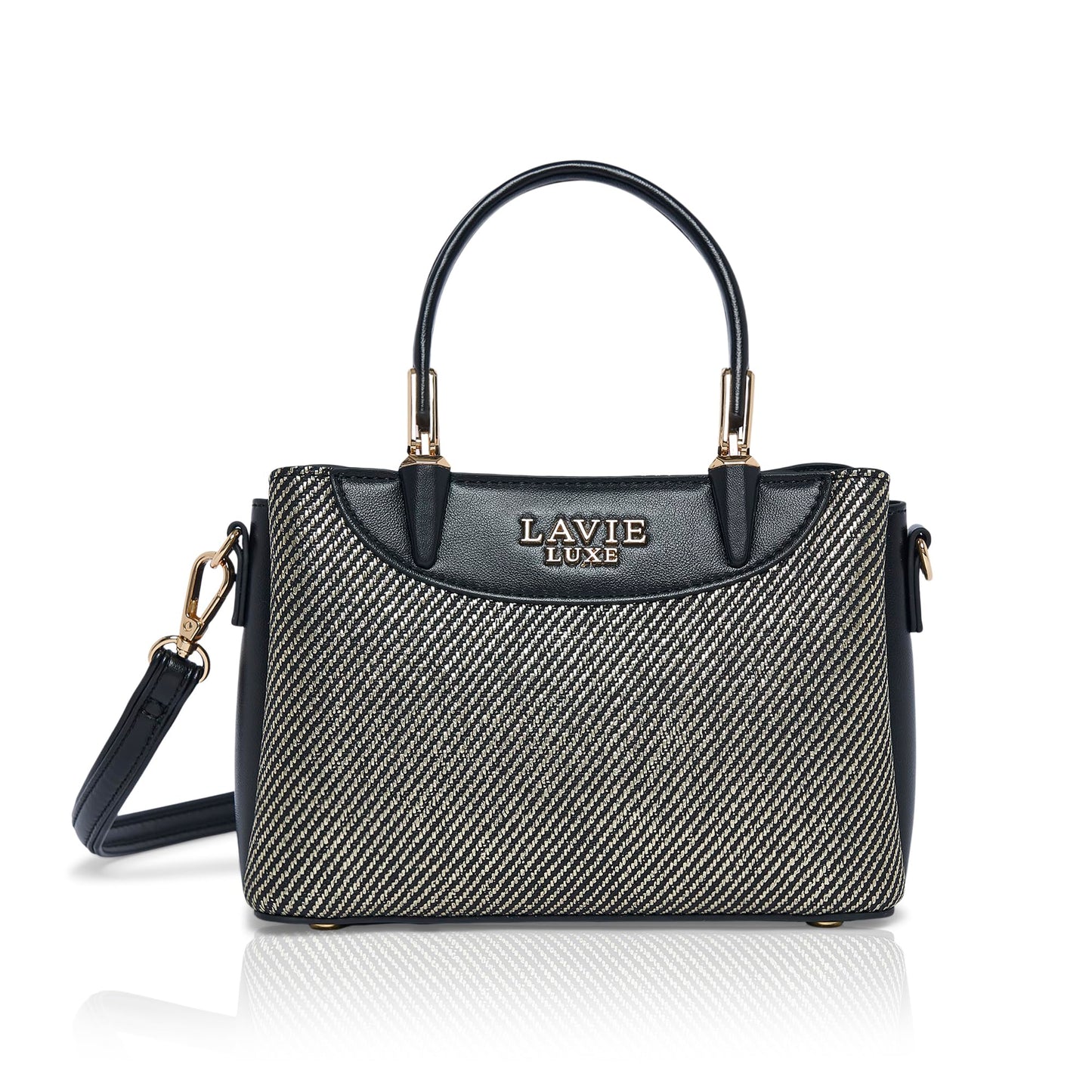 Lavie Luxe Women's Glam Bella 3 Comparment Tote Handbag | Tote Bag For Work | Ladies Purse | Stylish Shoulder Bag | Gift For Women