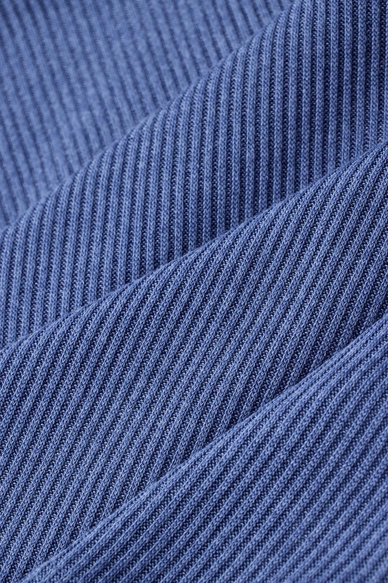 SNITCH Men's T-Shirt | Ribbed Texture Polo Neck & Half Sleeve | Breathable Polyester Blend Stretch Fabric, Regular Fit for Versatile Casual Wear & Everyday Style | Blue